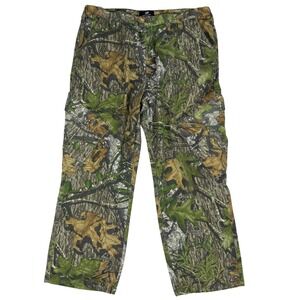 Mossy Oak Obsession Camo Cargo Pants Mens XXL 44-46 Green Brown Outdoor Hunting